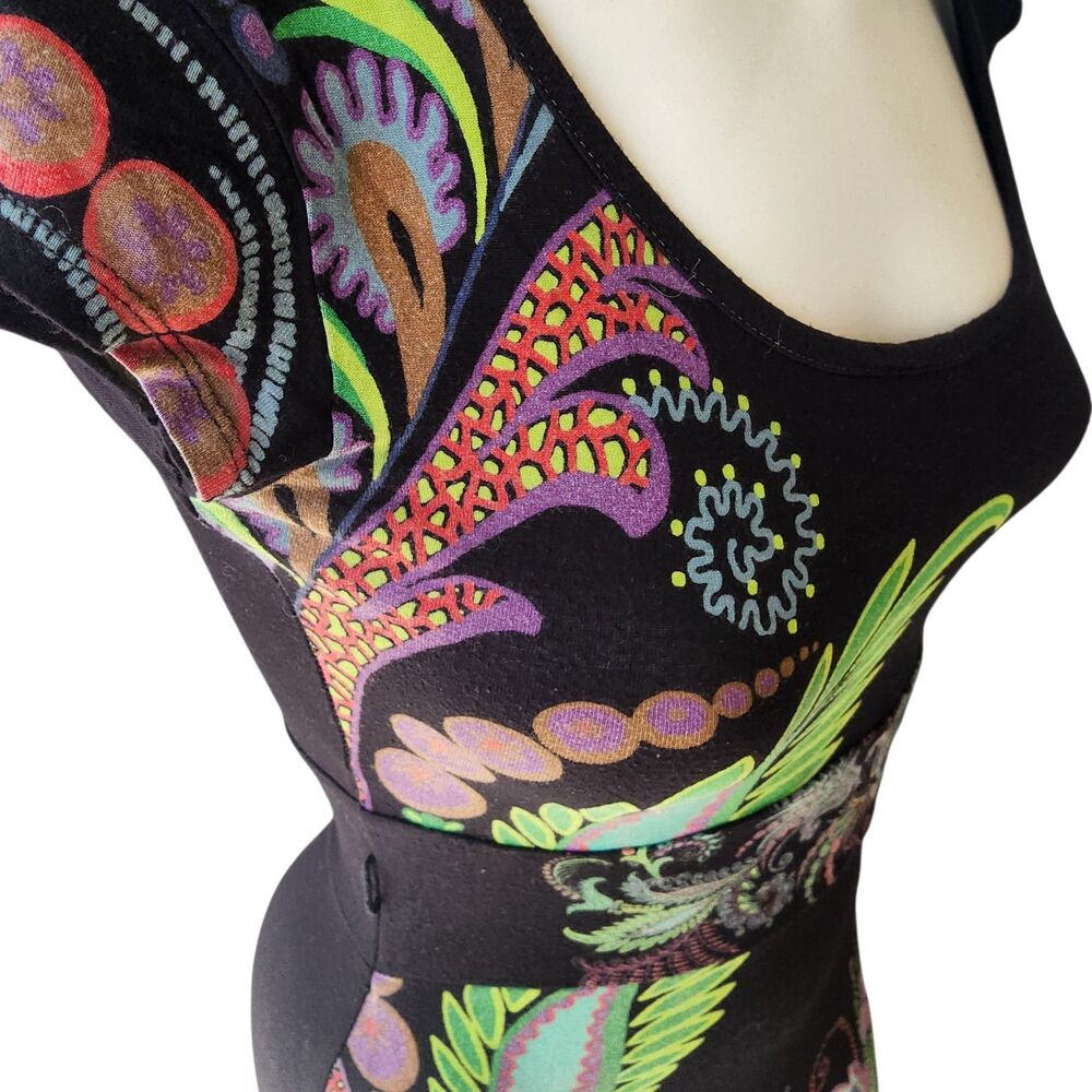 Desigual A Line Dress Womens Sz Small Ecclectic Boho Art To Wear Colorful Wacky - Picture 2 of 8